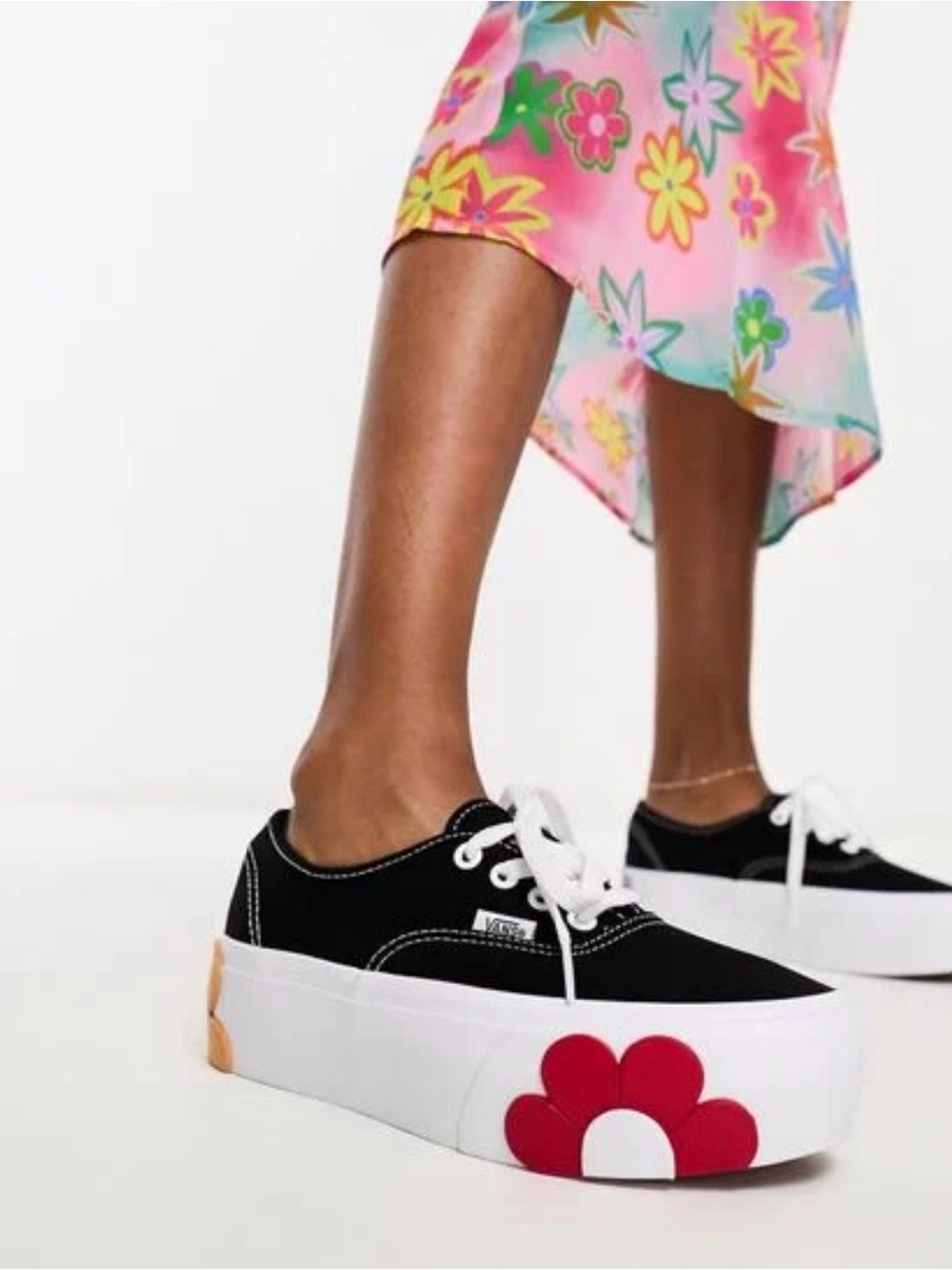 Vans Authentic Stackform Oversized Florals Skate Sneaker - Sz 7 - Picture 8 of 10